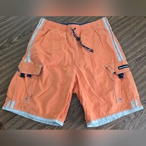 Vintage Y2K Abercrombie & Fitch Mens L Cargo Swim Trunks Board Shorts